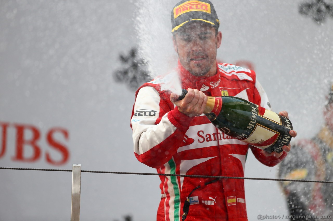 GP CINA, 14.04.2013- Gara, Fernando Alonso (ESP) Ferrari F138 vincitore