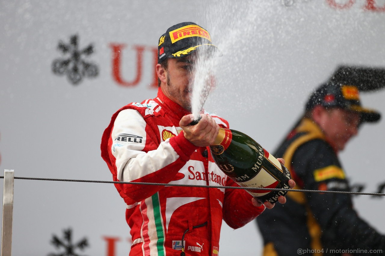 GP CINA, 14.04.2013- Gara, Fernando Alonso (ESP) Ferrari F138 vincitore