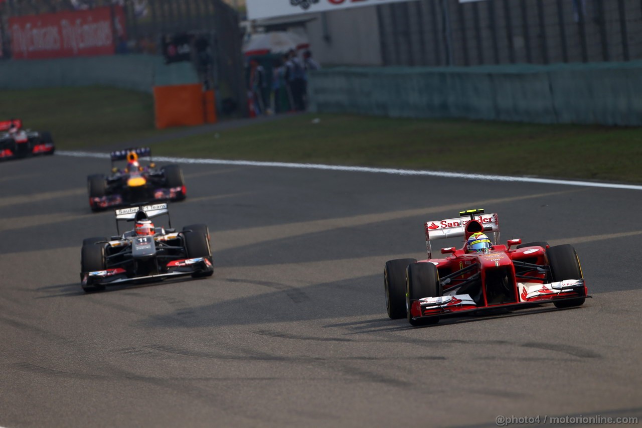 GP CINA, 14.04.2013- Gara, Felipe Massa (BRA) Ferrari F138 