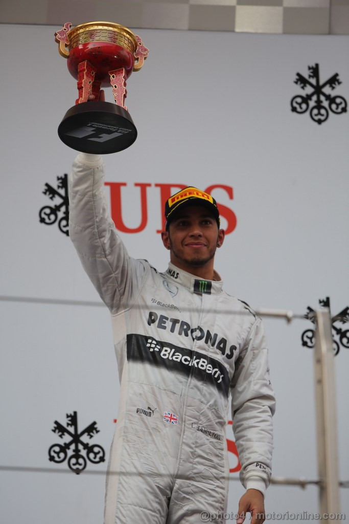 GP CINA, 14.04.2013- Gara, terzo Lewis Hamilton (GBR) Mercedes AMG F1 W04 