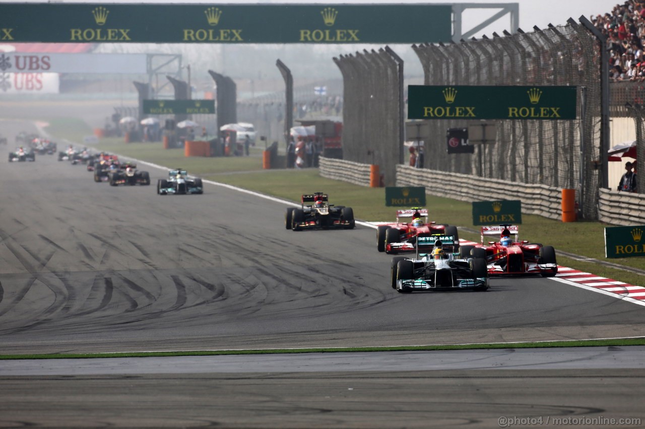 GP CINA, 14.04.2013- Gara, Lewis Hamilton (GBR) Mercedes AMG F1 W04 