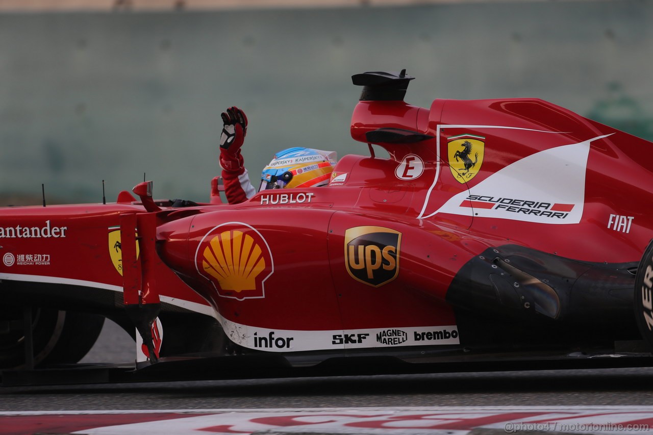 GP CINA, 14.04.2013- Gara, Fernando Alonso (ESP) Ferrari F138 vincitore 
