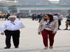 GP CINA, 13.04.2013- Bernie Ecclestone (GBR), President e CEO of Formula One Management  e sua moglie Fabiana Flosi (BRA)