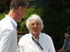 GP CINA, 14.04.2013- David Coulthard (GBR) e Bernie Ecclestone (GBR), President e CEO of Formula One Management  