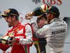 GP CINA, 14.04.2013- Gara, Fernando Alonso (ESP) Ferrari F138 vincitore e Lewis Hamilton (GBR) Mercedes AMG F1 W04 terzo 