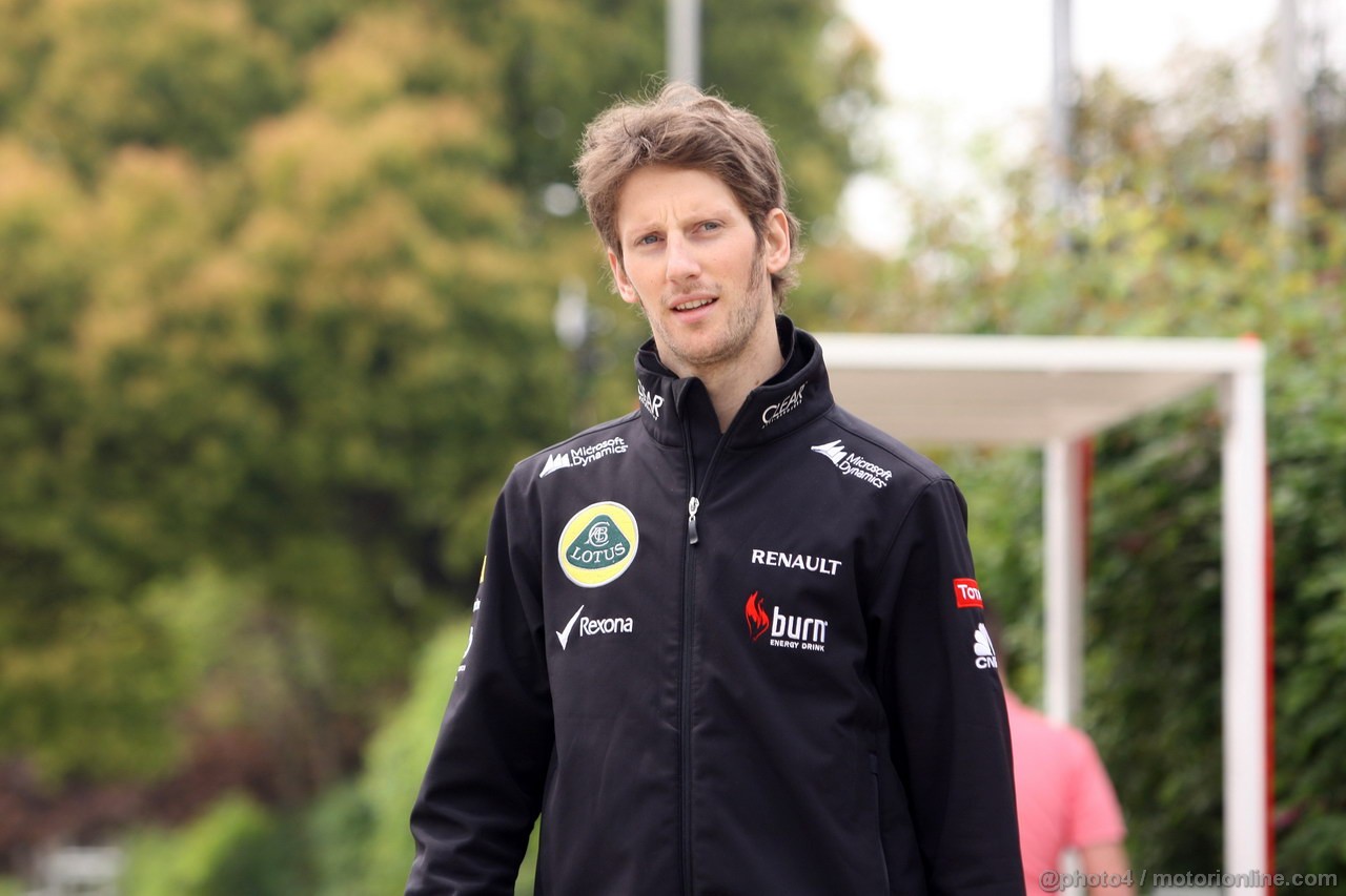 GP CINA, 11.04.2013- Romain Grosjean (FRA) Lotus F1 Team E21