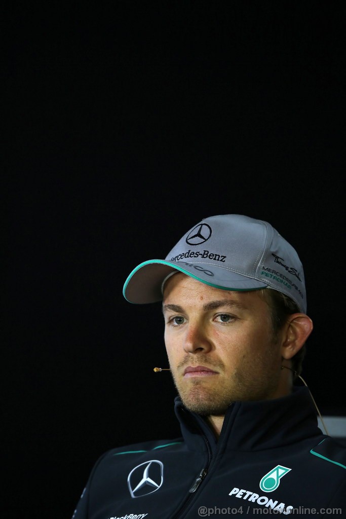 GP CINA, 11.04.2013- Press conferenc, Nico Rosberg (GER) Mercedes AMG F1 W04 