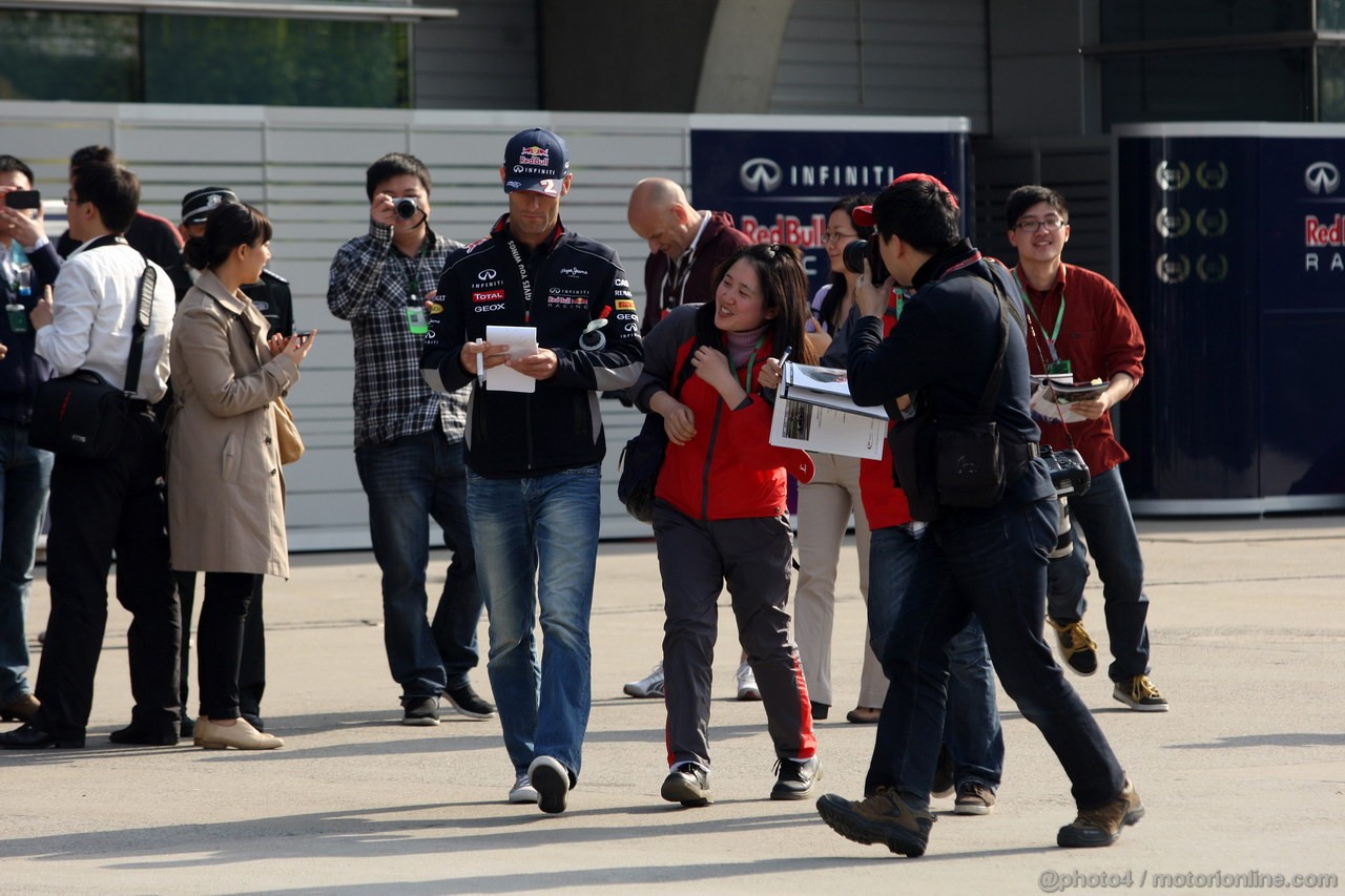 GP CINA, 11.04.2013- Mark Webber (AUS) Red Bull Racing RB9