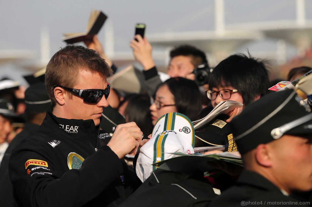 GP CINA, 11.04.2013- Kimi Raikkonen (FIN) Lotus F1 Team E21 