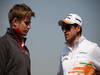 GP CINA, 11.04.2013- Nico Hulkenberg (GER) Sauber F1 Team C32 Adrian Sutil (GER), Sahara Force India F1 Team VJM06 