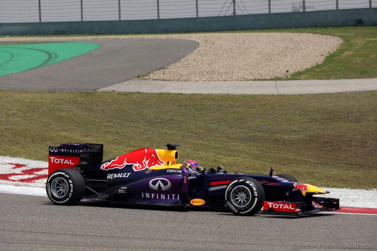 GP CINA, 13.04.2013- Prove Libere 3, Sebastian Vettel (GER) Red Bull Racing RB9 