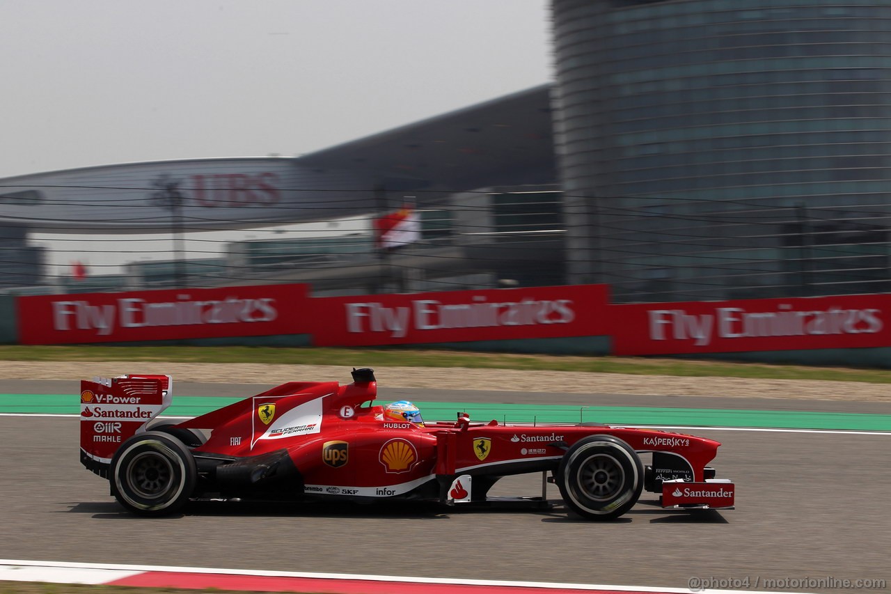 GP CINA, 13.04.2013- Prove Libere 3, Fernando Alonso (ESP) Ferrari F138 