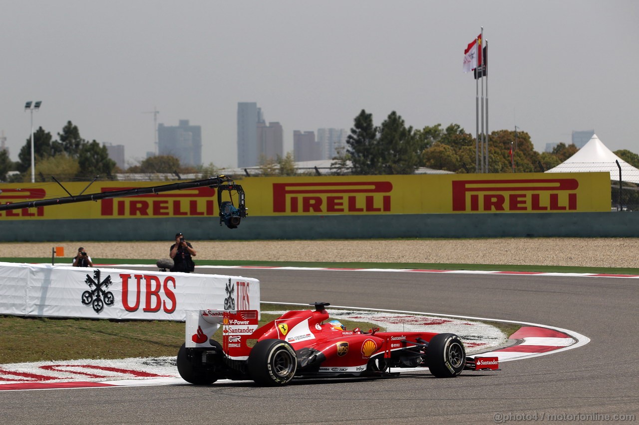 GP CINA, 13.04.2013- Prove Libere 3, Fernando Alonso (ESP) Ferrari F138 