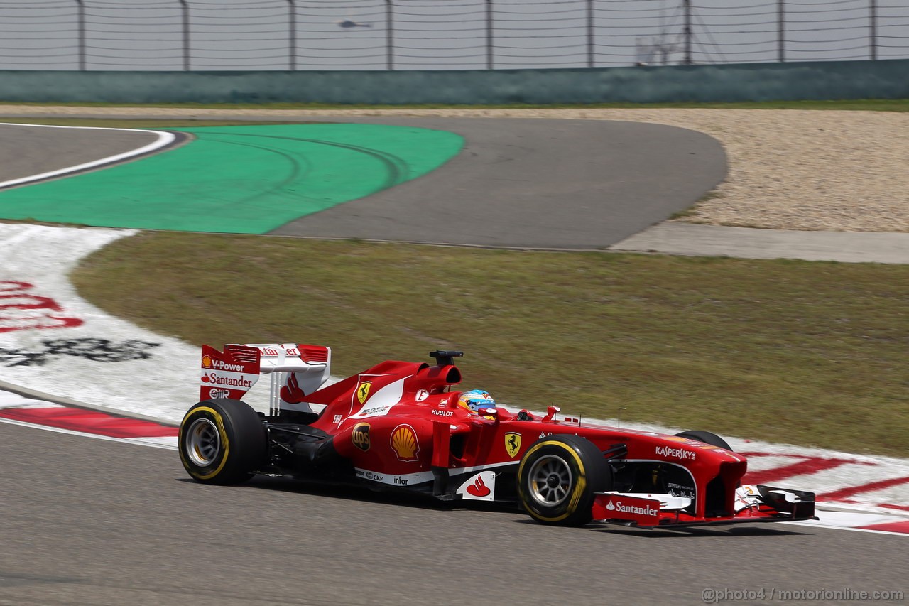 GP CINA, 13.04.2013- Prove Libere 3, Fernando Alonso (ESP) Ferrari F138 