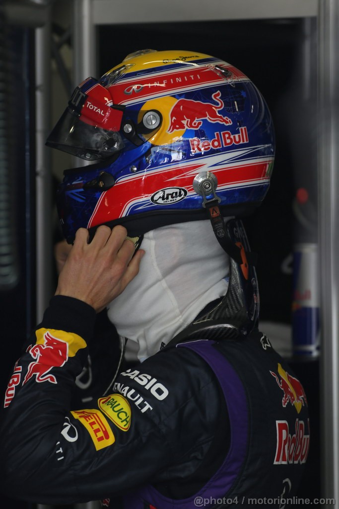 GP CINA, 13.04.2013- Prove Libere 3, Mark Webber (AUS) Red Bull Racing RB9