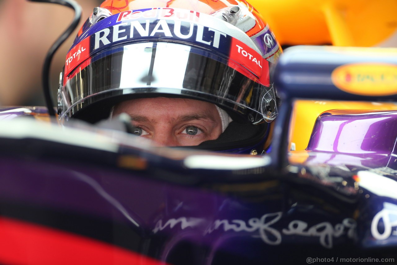 GP CINA, 13.04.2013- Prove Libere 3, Sebastian Vettel (GER) Red Bull Racing RB9 