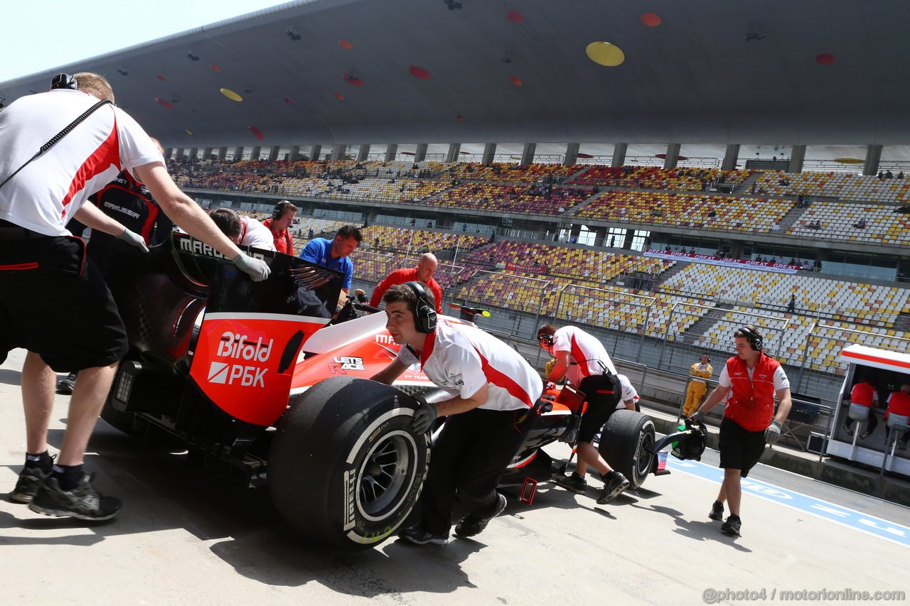 GP CINA, 13.04.2013- Prove Libere 3, Max Chilton (GBR), Marussia F1 Team MR02 