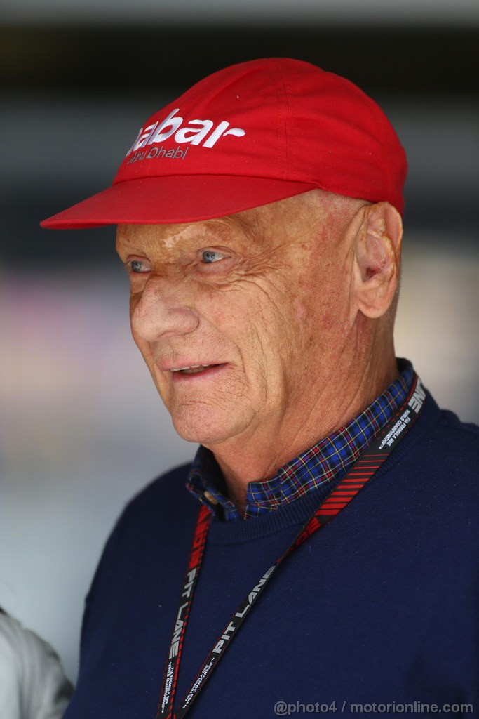 GP CINA, 13.04.2013- Prove Libere 3, Nikki Lauda (AU), Mercedes 