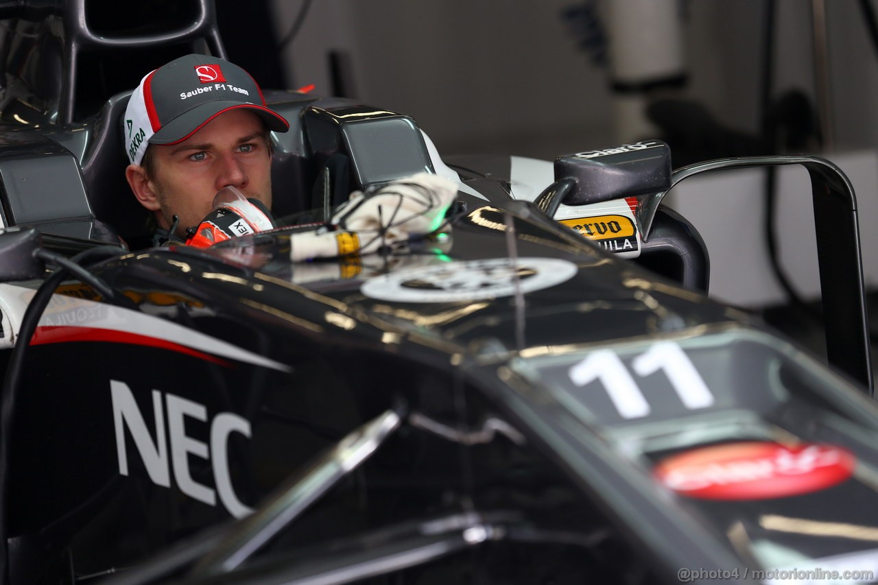 GP CINA, 13.04.2013- Prove Libere 3, Nico Hulkenberg (GER) Sauber F1 Team C32 