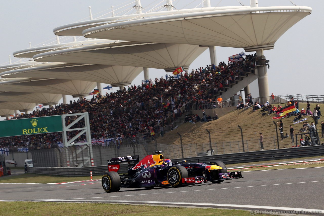 GP CINA, 13.04.2013- Qualifiche, Sebastian Vettel (GER) Red Bull Racing RB9 