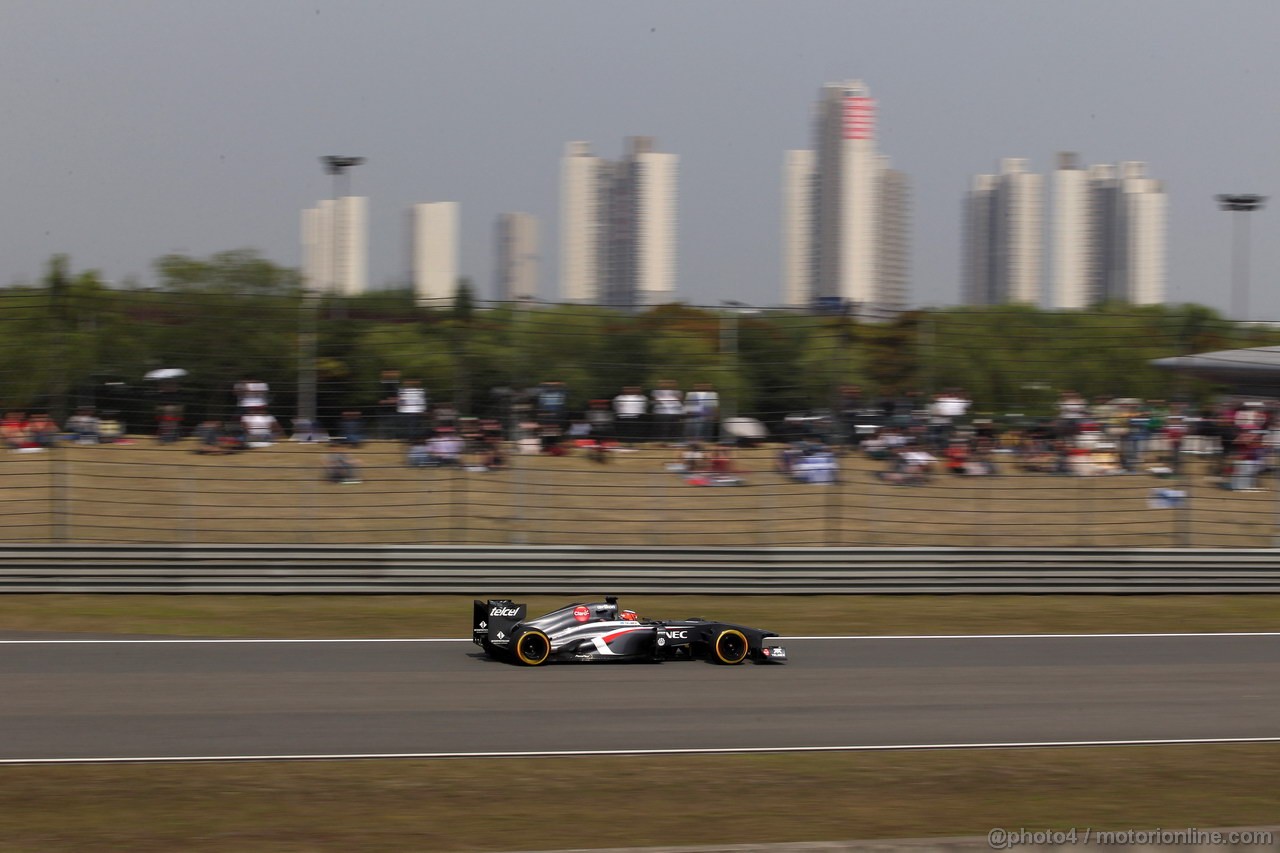 GP CINA, 13.04.2013- Qualifiche, Nico Hulkenberg (GER) Sauber F1 Team C32 