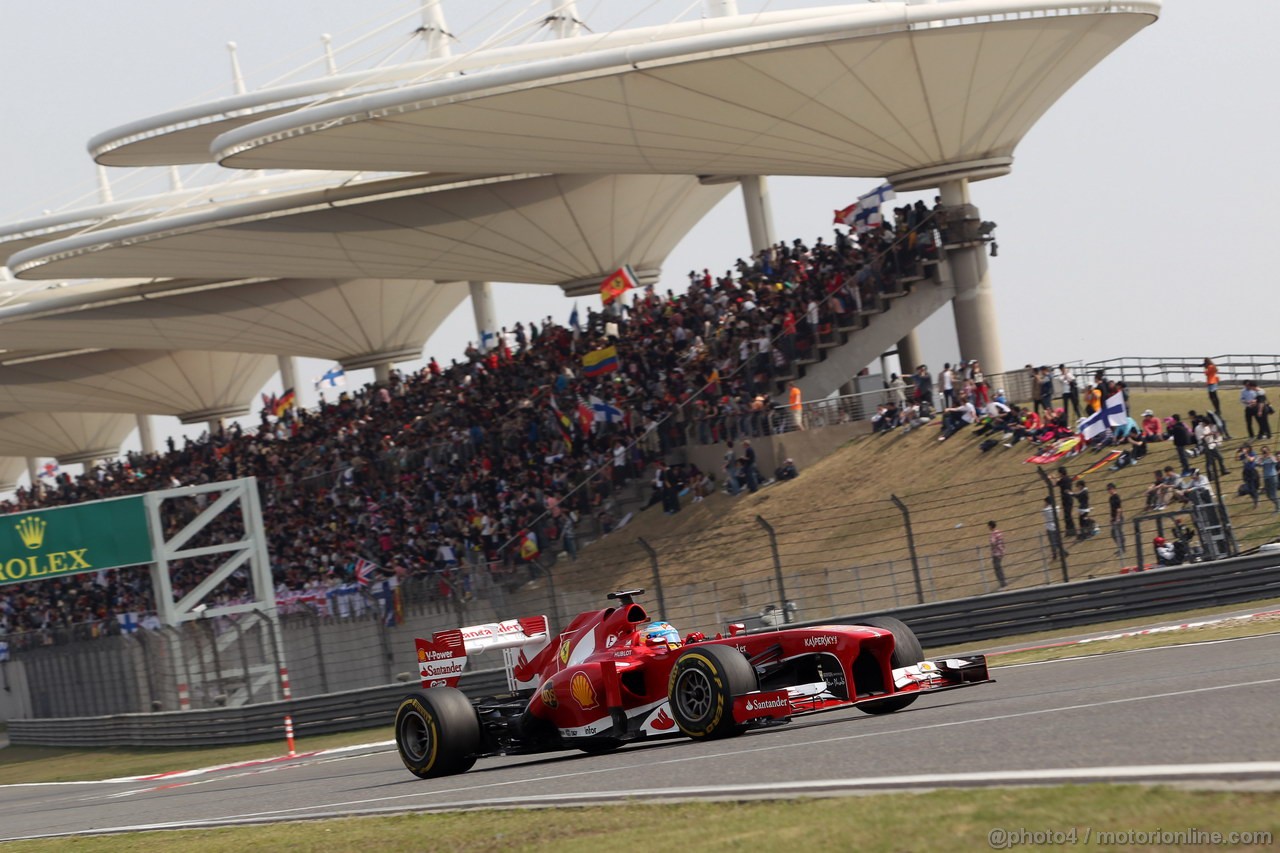 GP CINA, 13.04.2013- Qualifiche, Fernando Alonso (ESP) Ferrari F138 