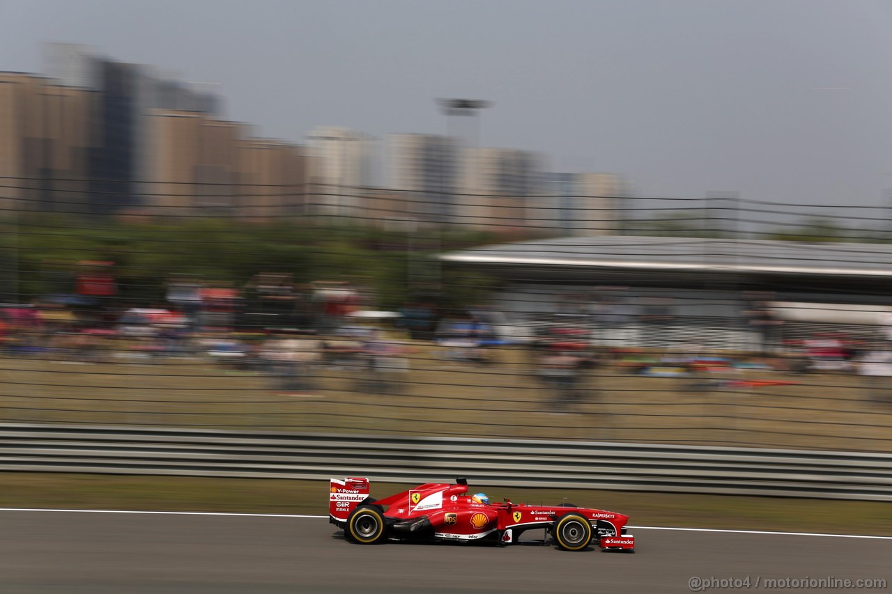 GP CINA, 13.04.2013- Qualifiche, Fernando Alonso (ESP) Ferrari F138 