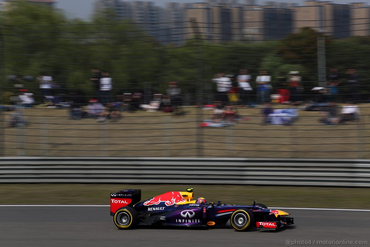 GP CINA, 13.04.2013- Qualifiche, Mark Webber (AUS) Red Bull Racing RB9 