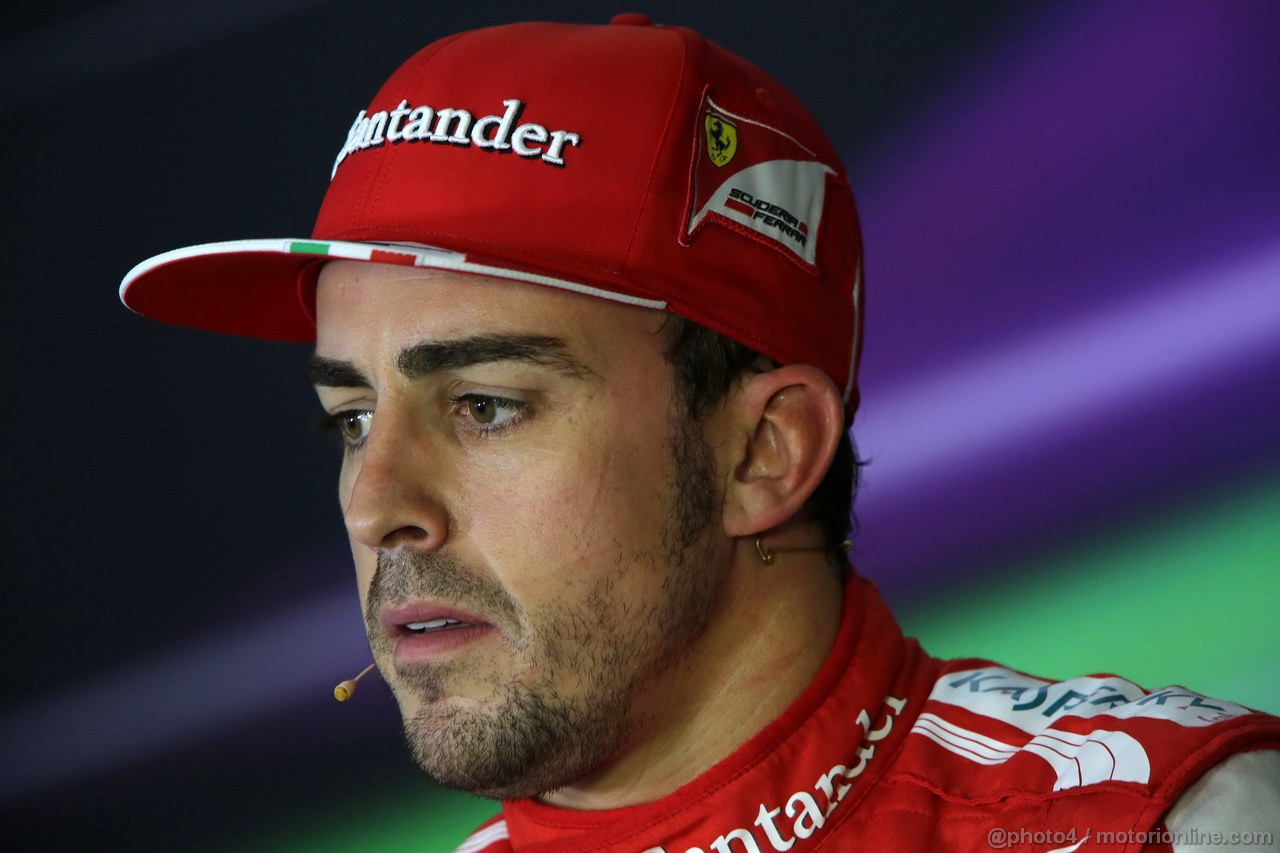 GP CINA, 13.04.2013- Qualifiche, Conferenza Stampa, Fernando Alonso (ESP) Ferrari F138 