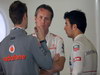 GP CINA, 13.04.2013- Free Practice 3, Sam Michael (AUS) McLaren Sporting Director e Sergio Perez (MEX) McLaren MP4-28