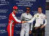 GP CINA, 13.04.2013- Qualifiche, terzo Fernando Alonso (ESP) Ferrari F138, Lewis Hamilton (GBR) Mercedes AMG F1 W04 pole position e secondo Kimi Raikkonen (FIN) Lotus F1 Team E21