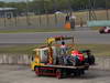 GP CINA, 13.04.2013- Qualifiche, The Red Bull Racing RB9 of Mark Webber (AUS) is recovered back to the pits on the back of a truck.