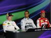 GP CINA, 13.04.2013- Qualifiche, Conferenza Stampa, (L-D) Kimi Raikkonen (FIN) Lotus F1 Team E21, Lewis Hamilton (GBR) Mercedes AMG F1 W04 e Fernando Alonso (ESP) Ferrari F138 
