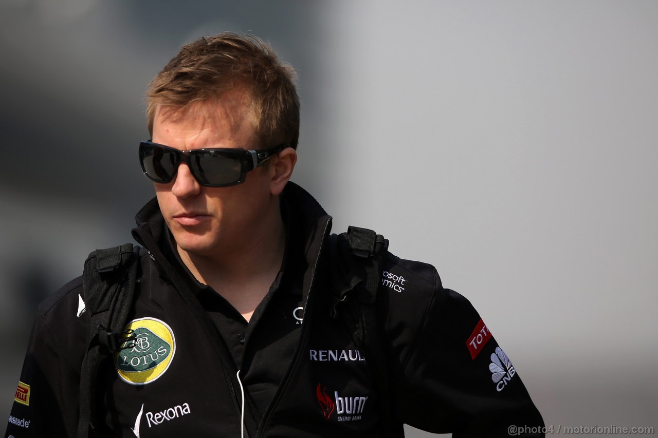 GP CINA, 12.04.2013- Kimi Raikkonen (FIN) Lotus F1 Team E21