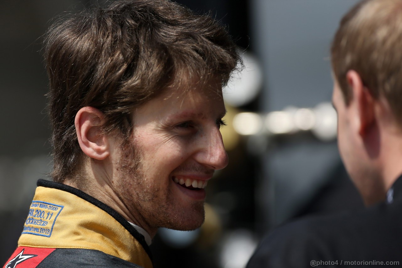 GP CINA, 12.04.2013- Prove Libere 1, Romain Grosjean (FRA) Lotus F1 Team E21 