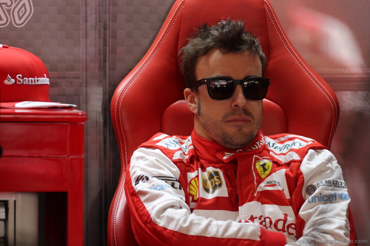 GP CINA, 12.04.2013- Prove Libere 1, Fernando Alonso (ESP) Ferrari F138