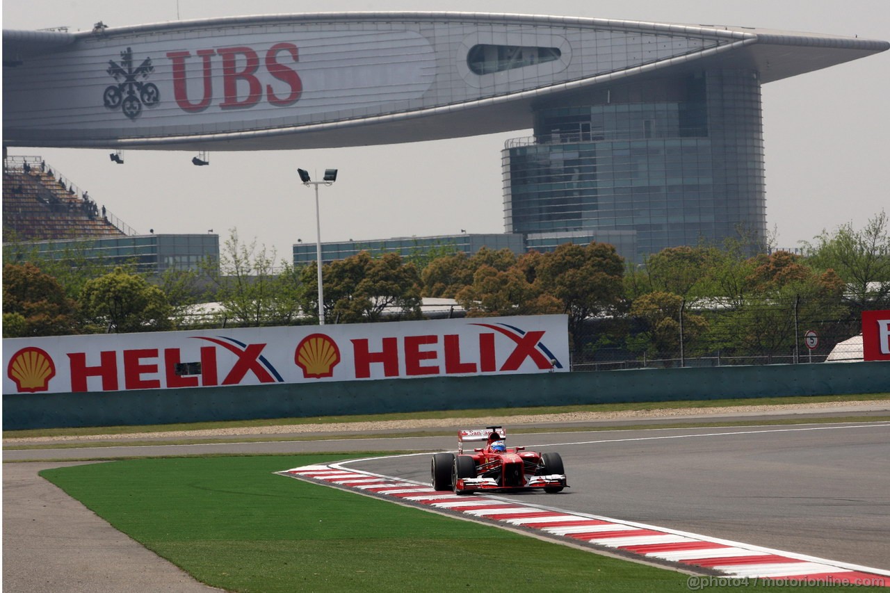 GP CINA, 12.04.2013- Prove Libere 1, Fernando Alonso (ESP) Ferrari F138 