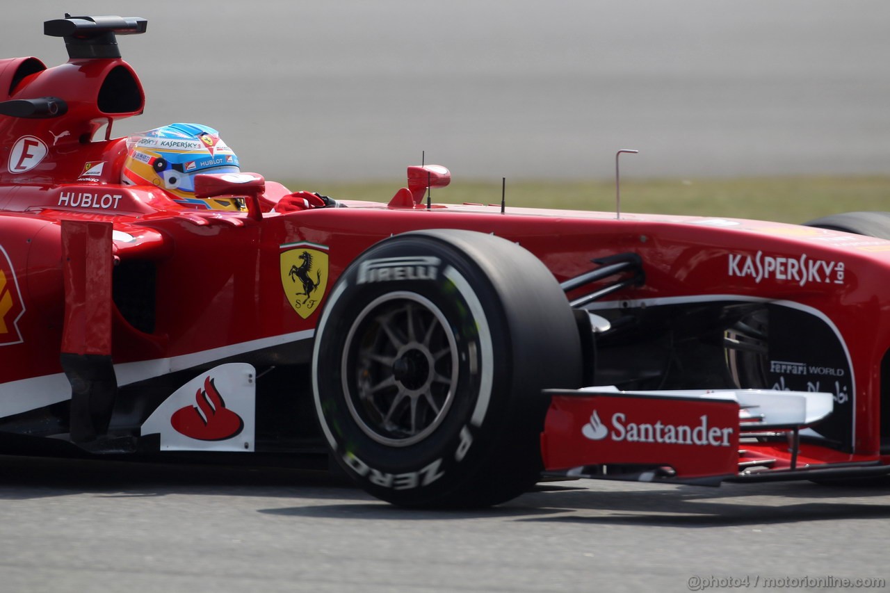 GP CINA, 12.04.2013- Prove Libere 1, Fernando Alonso (ESP) Ferrari F138 
