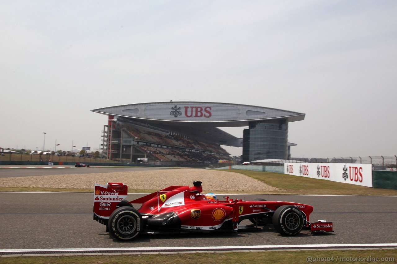 GP CINA, 12.04.2013- Prove Libere 1, Fernando Alonso (ESP) Ferrari F138 