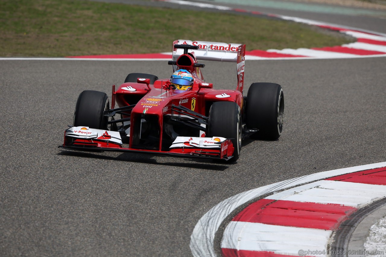 GP CINA, 12.04.2013- Prove Libere 1, Fernando Alonso (ESP) Ferrari F138 
