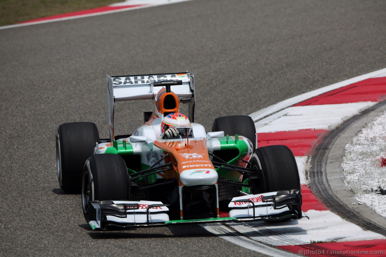 GP CINA, 12.04.2013- Prove Libere 1,Paul di Resta (GBR) Sahara Force India F1 Team VJM06 
