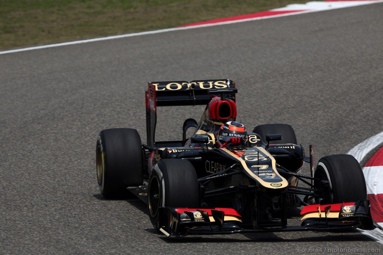 GP CINA, 12.04.2013- Prove Libere 1, Kimi Raikkonen (FIN) Lotus F1 Team E21 