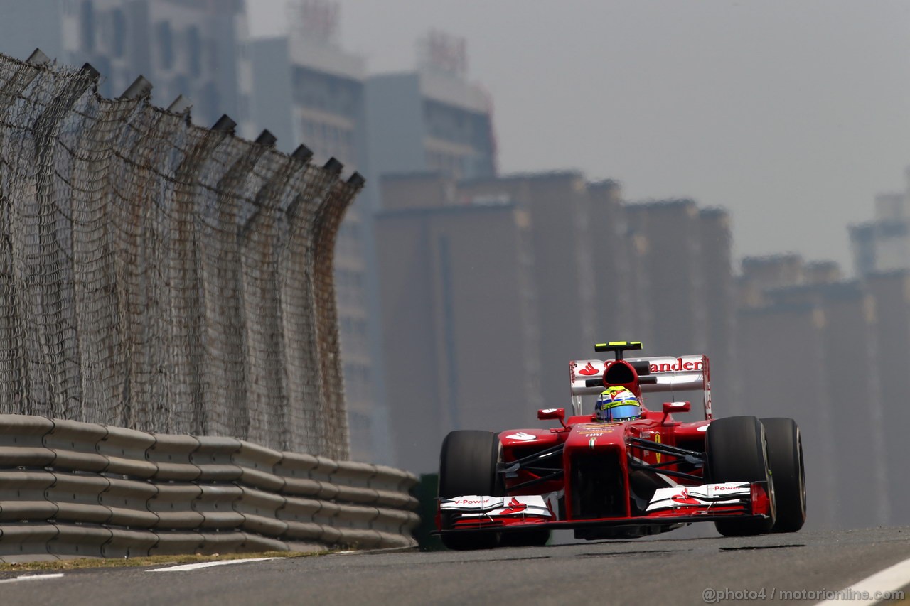 GP CINA, 12.04.2013- Prove Libere 1, Felipe Massa (BRA) Ferrari F138 