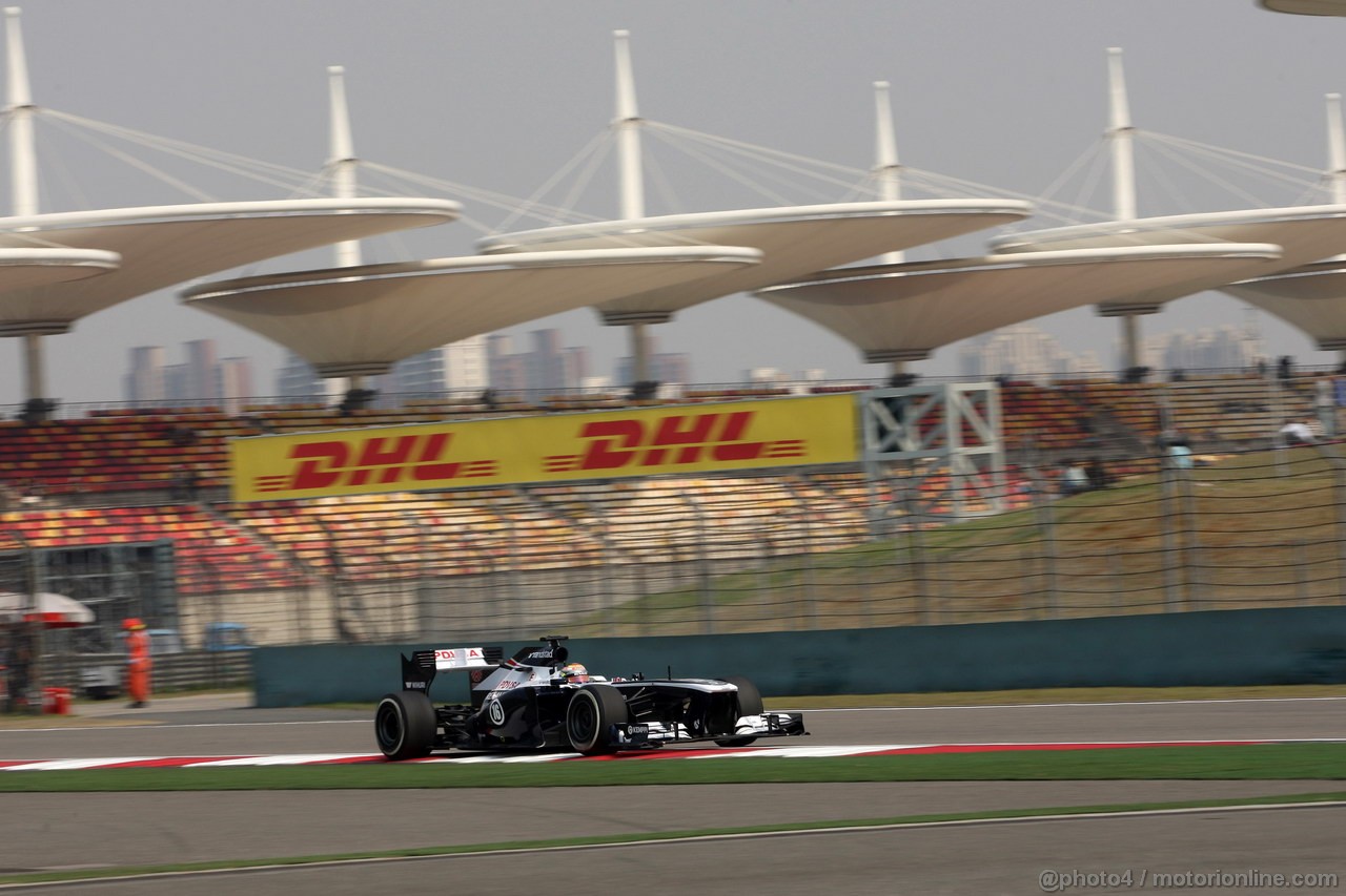 GP CINA, 12.04.2013- Prove Libere 2, Pastor Maldonado (VEN) Williams F1 Team FW35 
