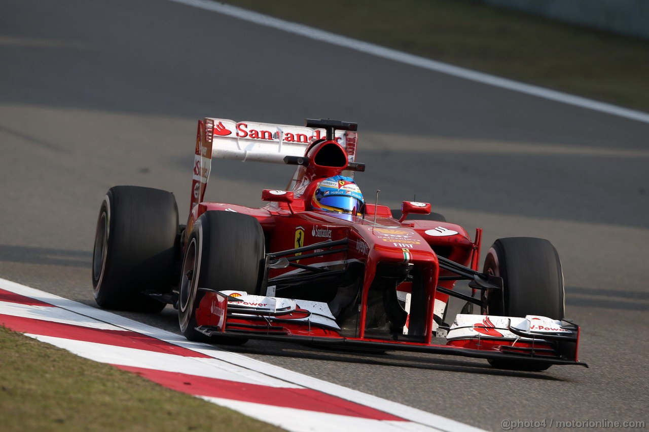 GP CINA, 12.04.2013- Prove Libere 2, Fernando Alonso (ESP) Ferrari F138 