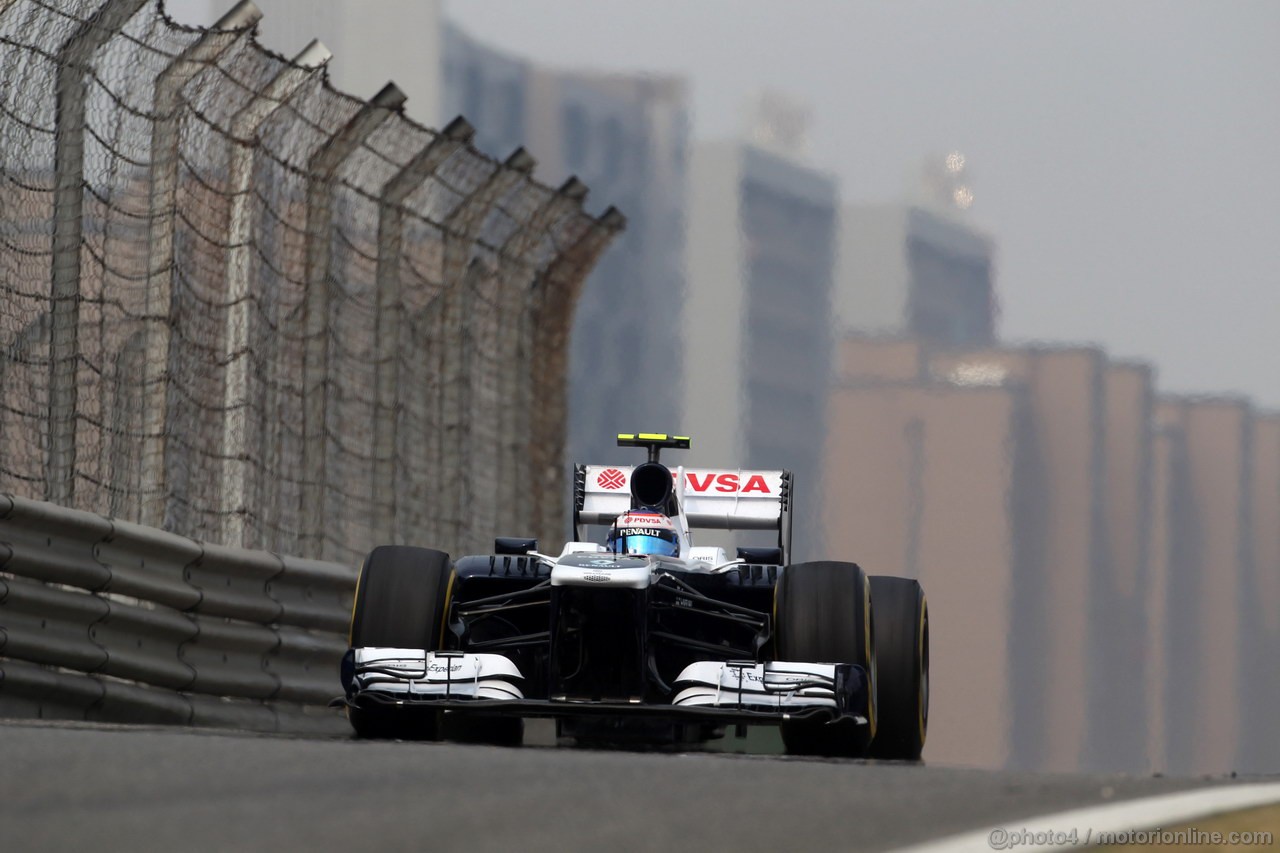 GP CINA, 12.04.2013- Prove Libere 2, Valtteri Bottas (FIN), Williams F1 Team FW35 