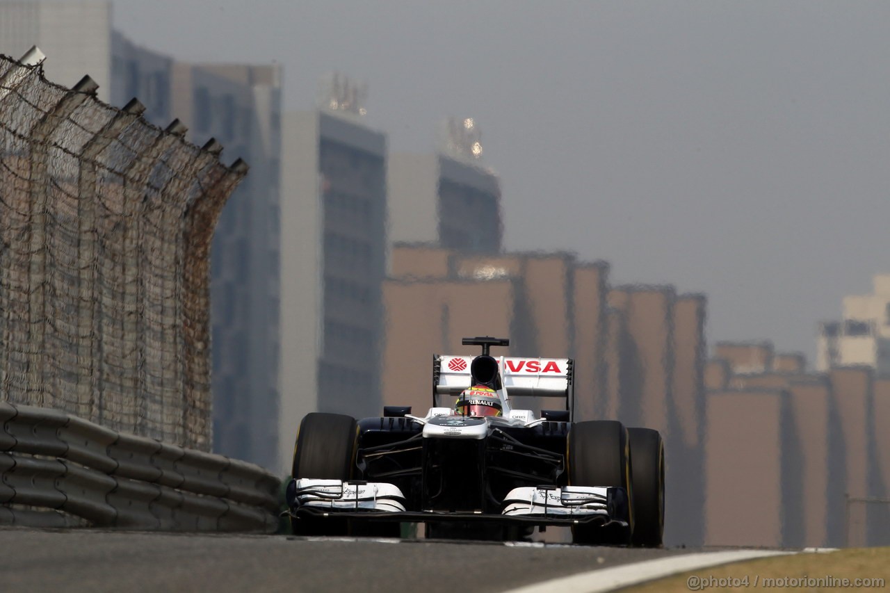 GP CINA, 12.04.2013- Prove Libere 2, Pastor Maldonado (VEN) Williams F1 Team FW35 