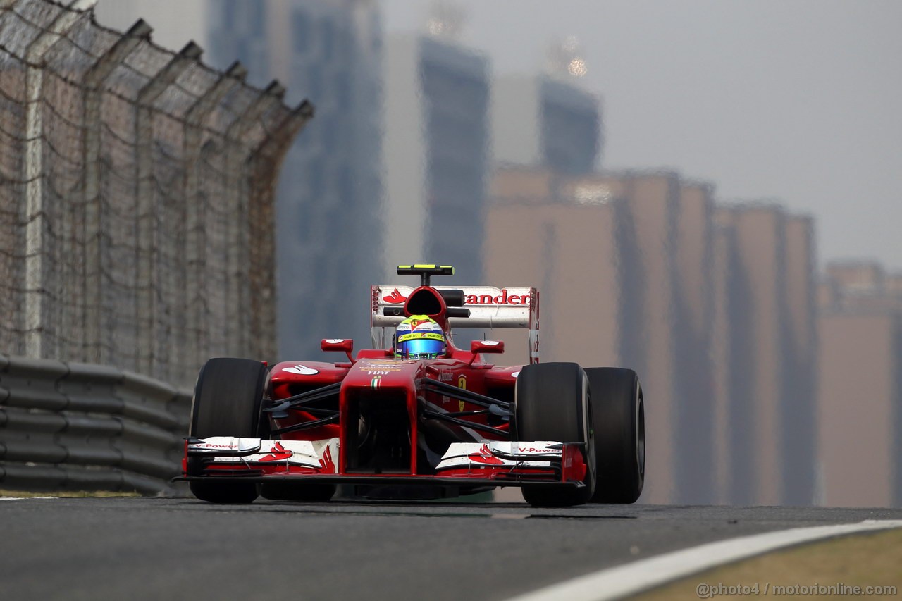 GP CINA, 12.04.2013- Prove Libere 2, Felipe Massa (BRA) Ferrari F138 