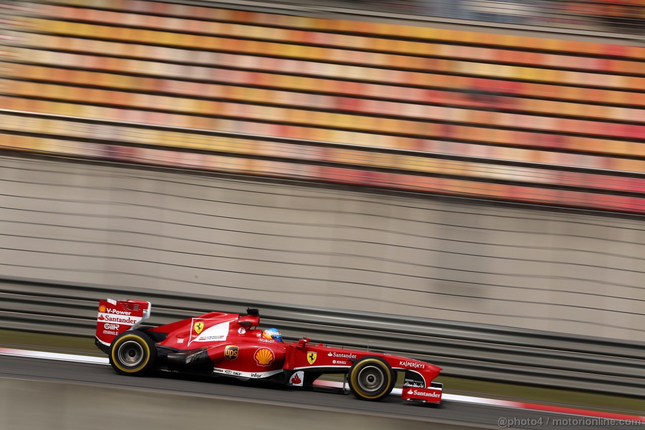 GP CINA, 12.04.2013- Prove Libere 2, Fernando Alonso (ESP) Ferrari F138 