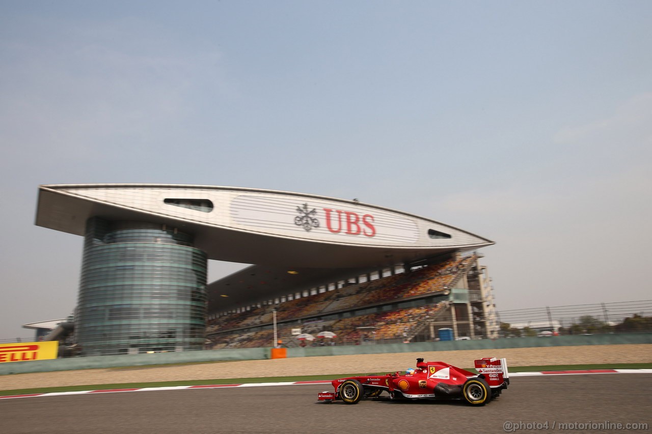 GP CINA, 12.04.2013- Prove Libere 2, Fernando Alonso (ESP) Ferrari F138 